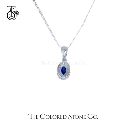 Eden Pendant - Natural Blue Sapphire (Glass Filled)