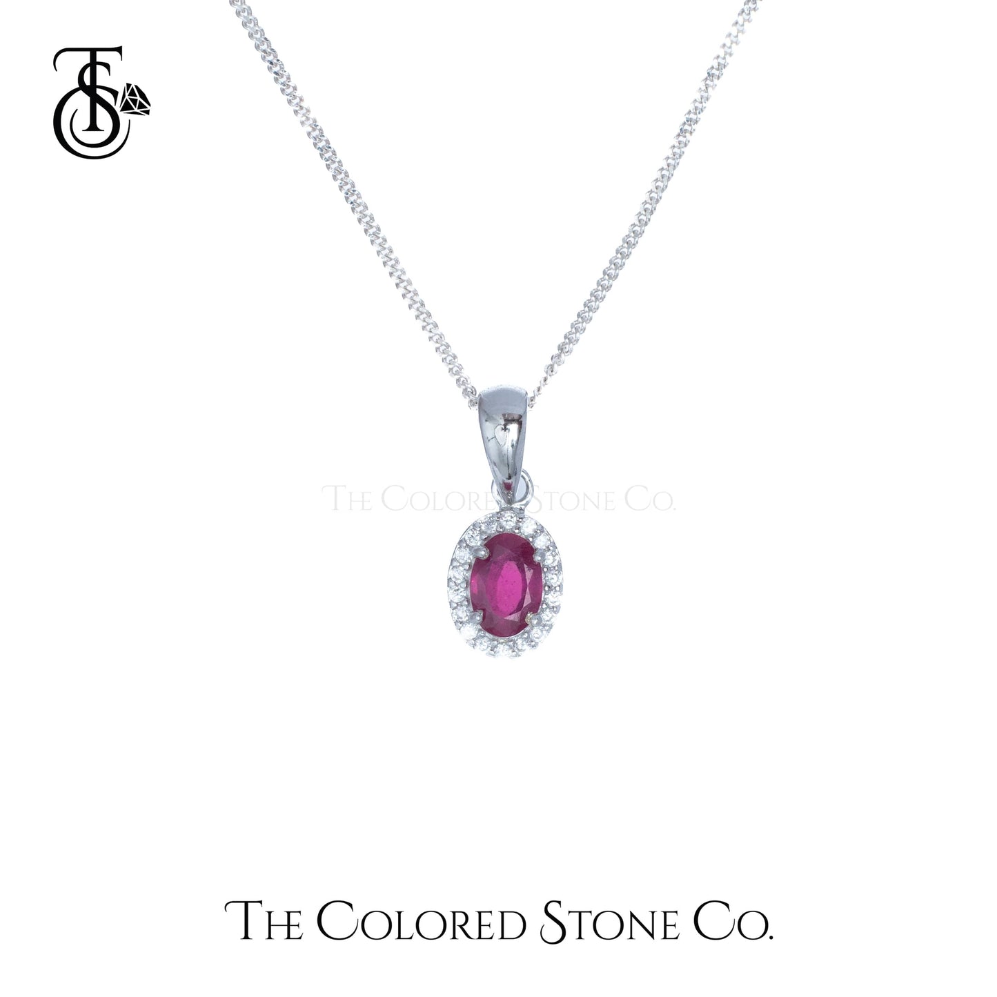 Eden Pendant - Natural Ruby (Glass Filled)