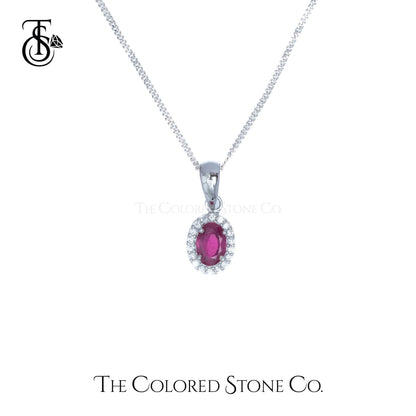 Eden Pendant - Natural Ruby (Glass Filled)