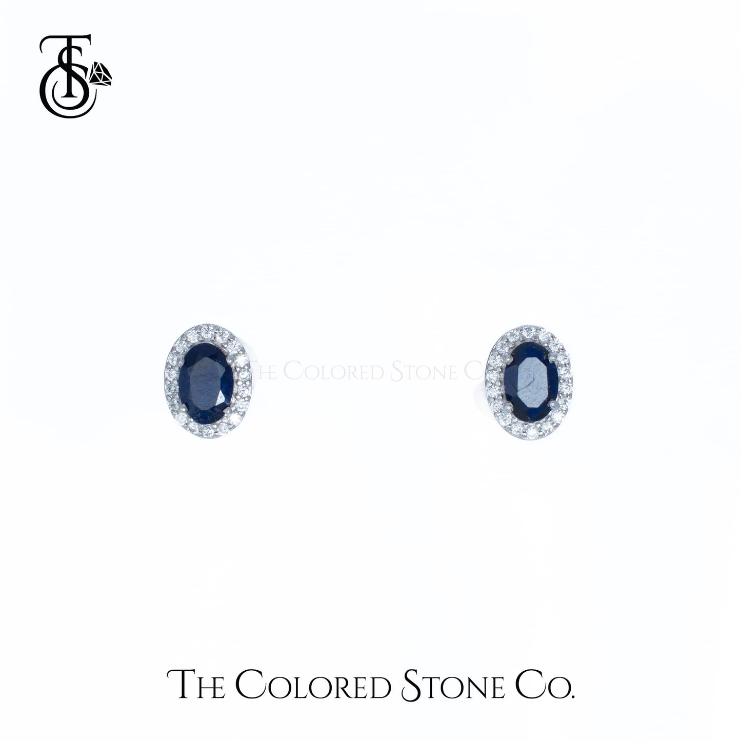Eden Earrings - Natural Blue Sapphire (Glass Filled)