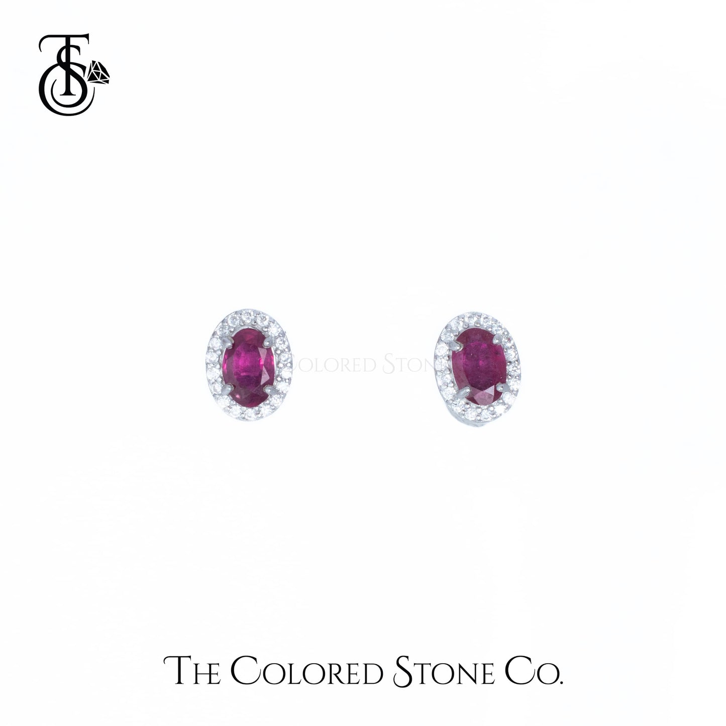 Eden Earrings - Natural Ruby (Glass Filled)