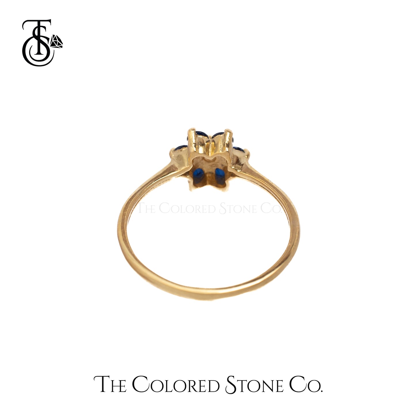 Flora Ring - 18K YG - Natural Blue Sapphire & Natural Diamonds