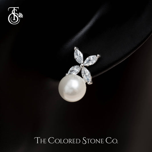 Alora Earrings- Pearl
