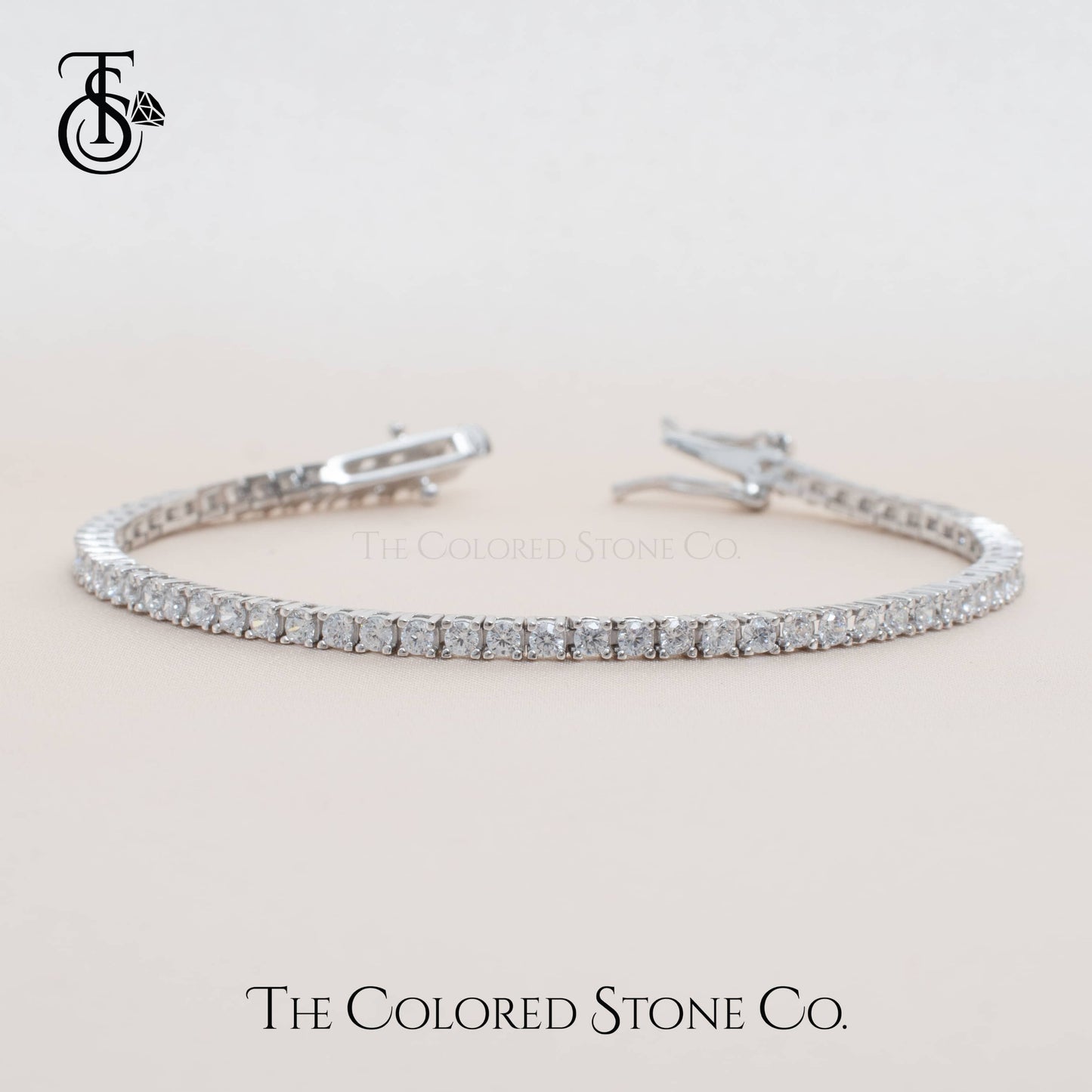 Classic Tennis Bracelet - Round 2mm - American Diamond