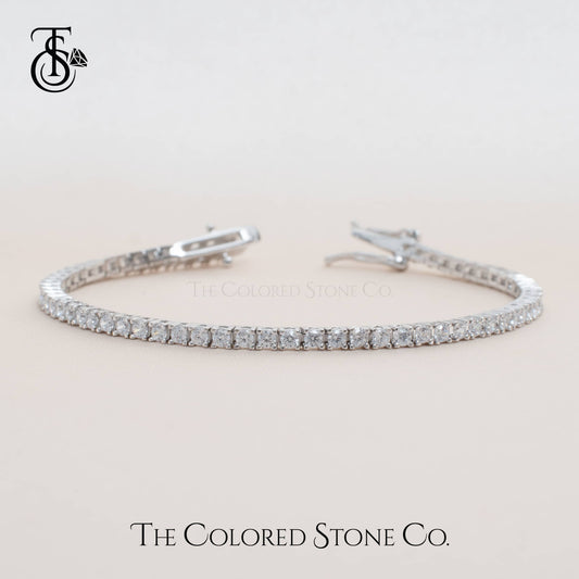 Classic Tennis Bracelet - Round 2mm - American Diamond