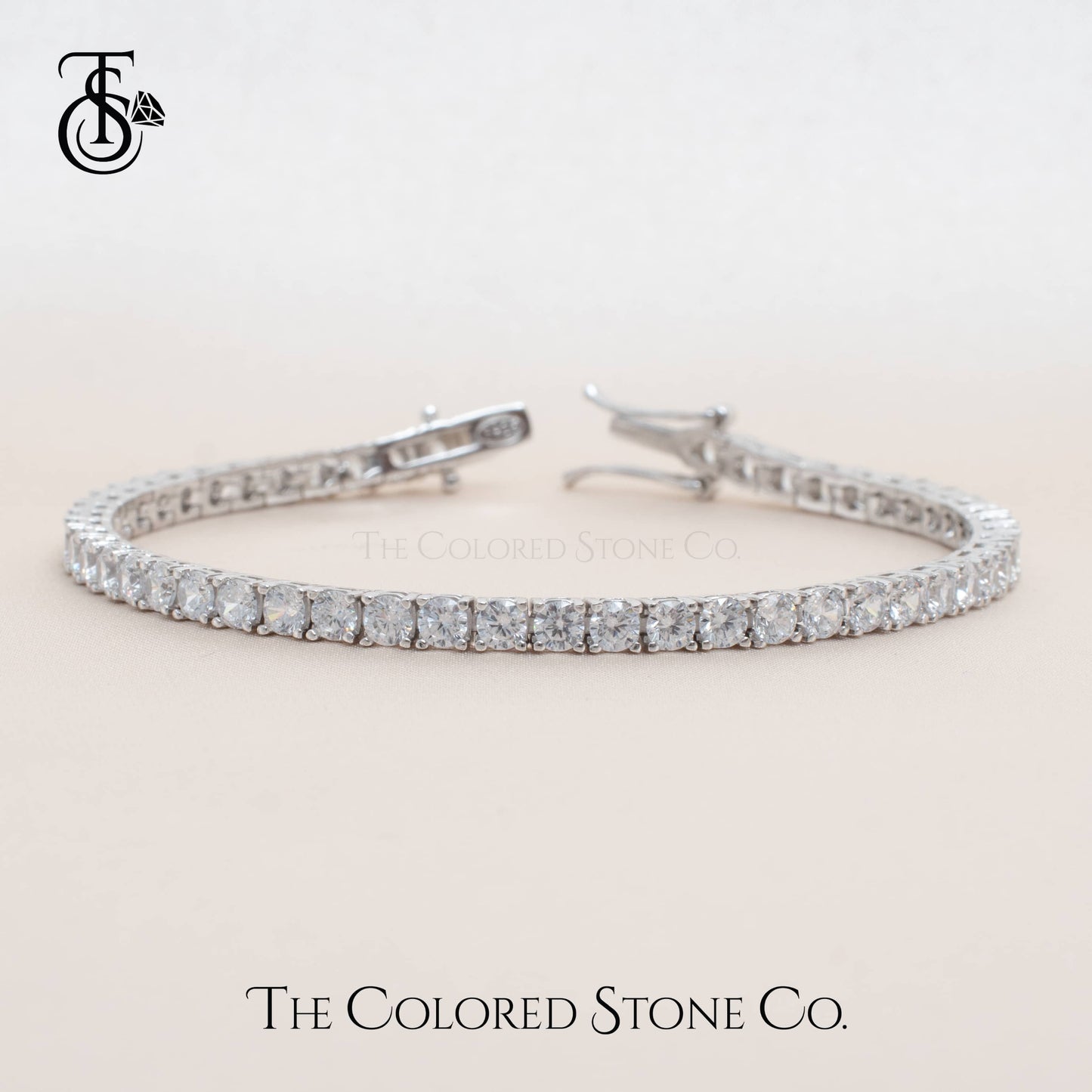 Classic Tennis Bracelet - Round 3mm - American Diamond