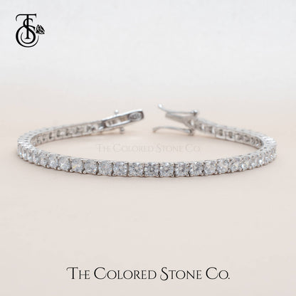 Classic Tennis Bracelet - Round 3mm - American Diamond
