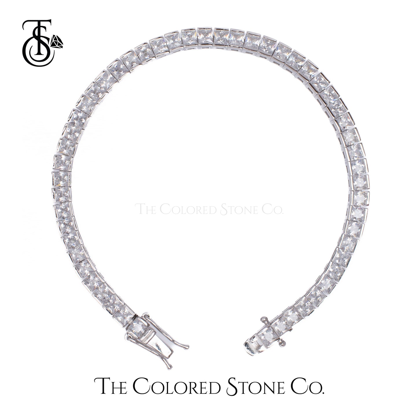 Tennis Bracelet - Princess Cut - American Diamond
