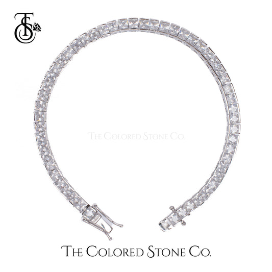Tennis Bracelet - Princess Cut - American Diamond
