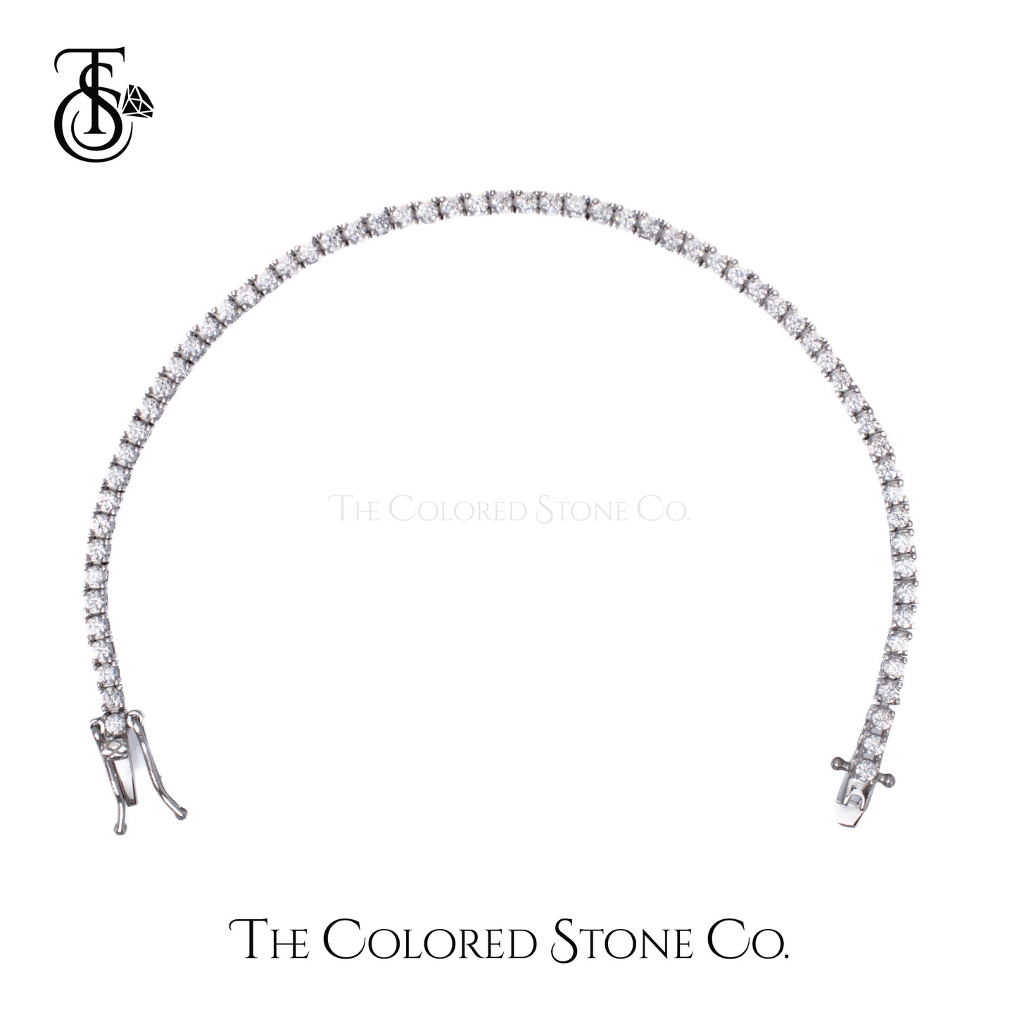 Classic Tennis Bracelet - Round 2mm - American Diamond
