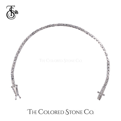 Classic Tennis Bracelet - Round 2mm - American Diamond